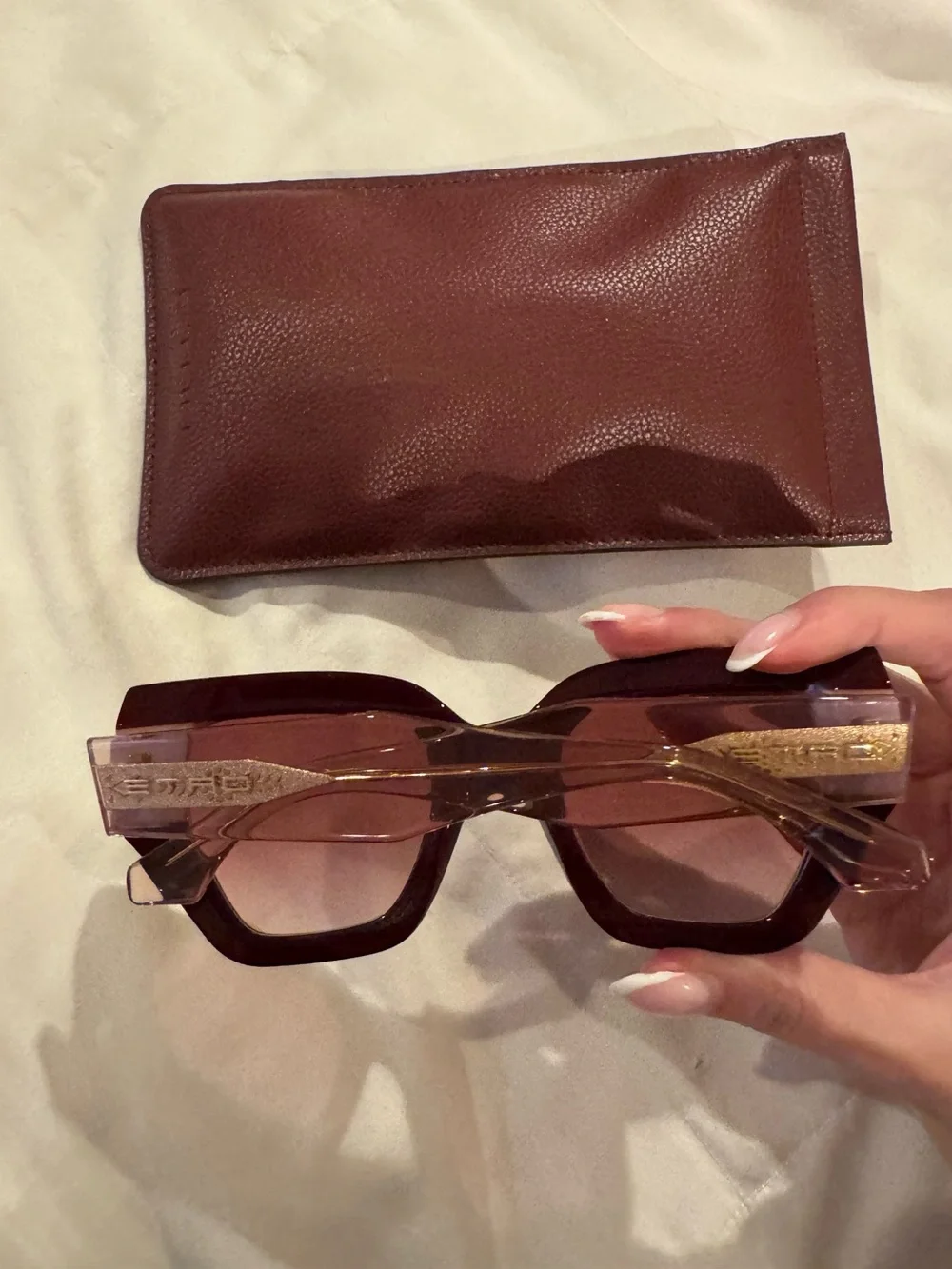 Etro Women's Oversized Sunglasses in Burgundy
